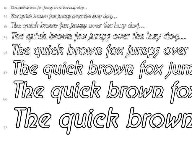 Aerolite font waterfall